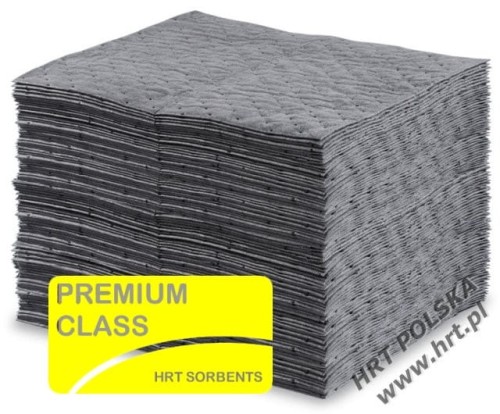 SMUNG4050.100 - sorbent uniwersalny - mata gruba PREMIUM 0,40m x 0,50m - 100 szt. Atest PZH