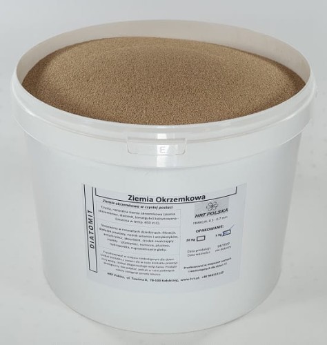 Diatomit, ziemia okrzemkowa - granulacja 0.3-0.7mm - wiadro 5 Kg
