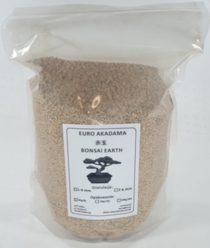 Euro-Akadama - ziemia do bonsai 3 Kg/ 6 L - 1-4mm