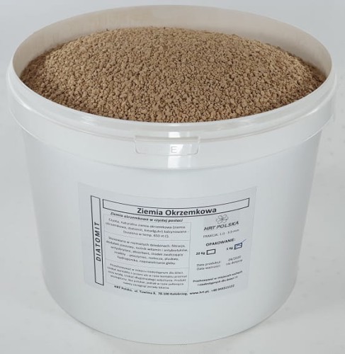 Diatomite, diatomaceous earth - granulation 1.0-3.0mm - bucket 5 Kg