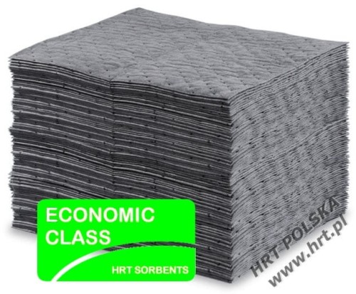 SMUNC4050.100 - sorbent uniwersalny - mata cienka ECONOMIC 0,40m x 0,50m - 100 szt. Atest PZH