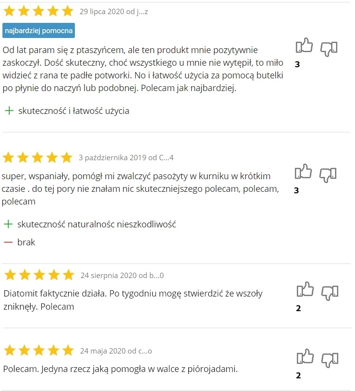 diatomit na ptaszyńca opinie